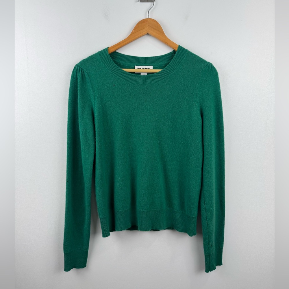 FILORO Women Green‎ Cashmere Sweater Size Small